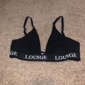 All Black bamboo triangle bra
